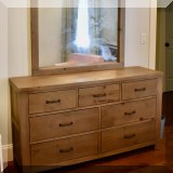 F30. NE Kids dresser with mirror. 34”h x 60”w x 18”d 